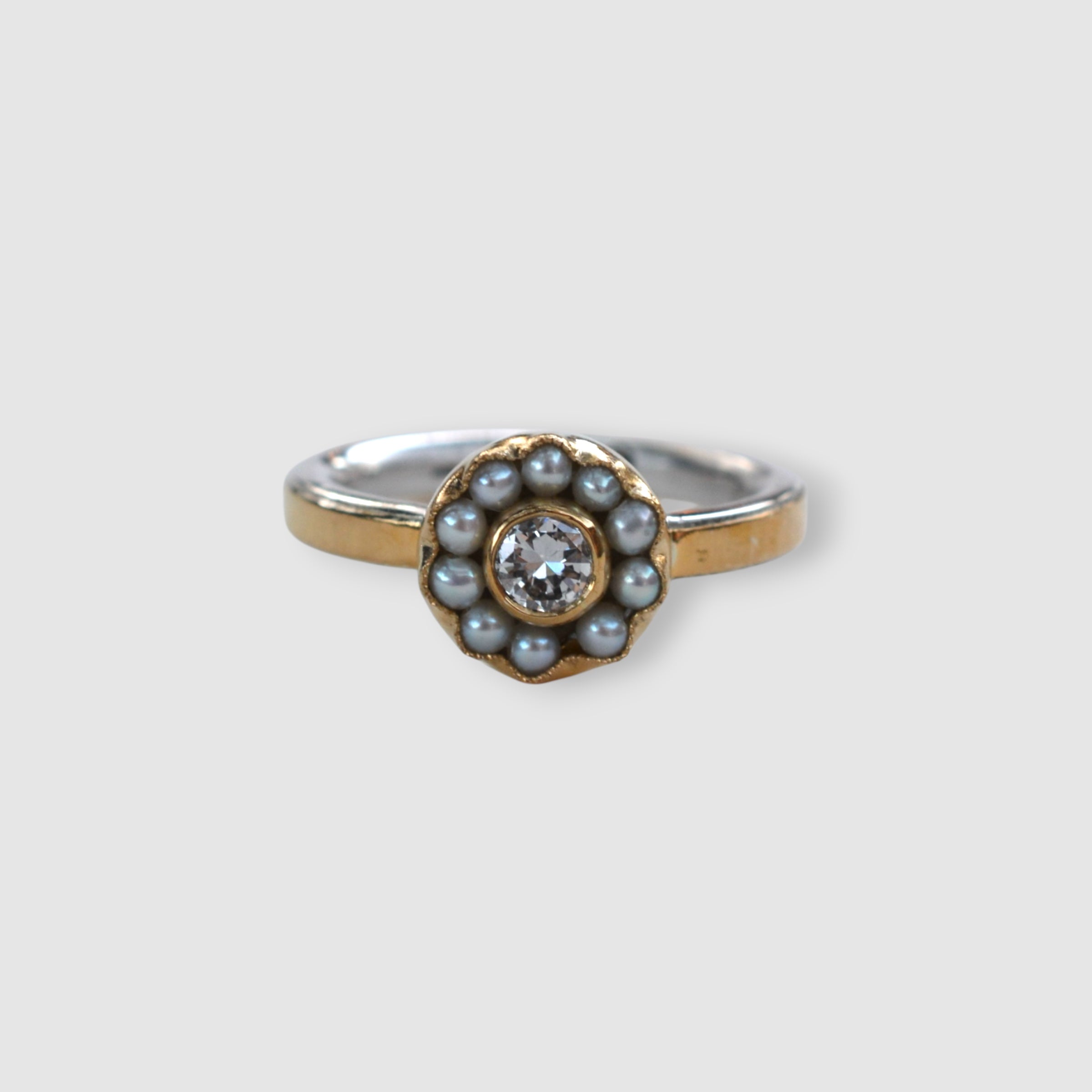 HEIRLOOM RING // SEED PEARLS // DIAMOND