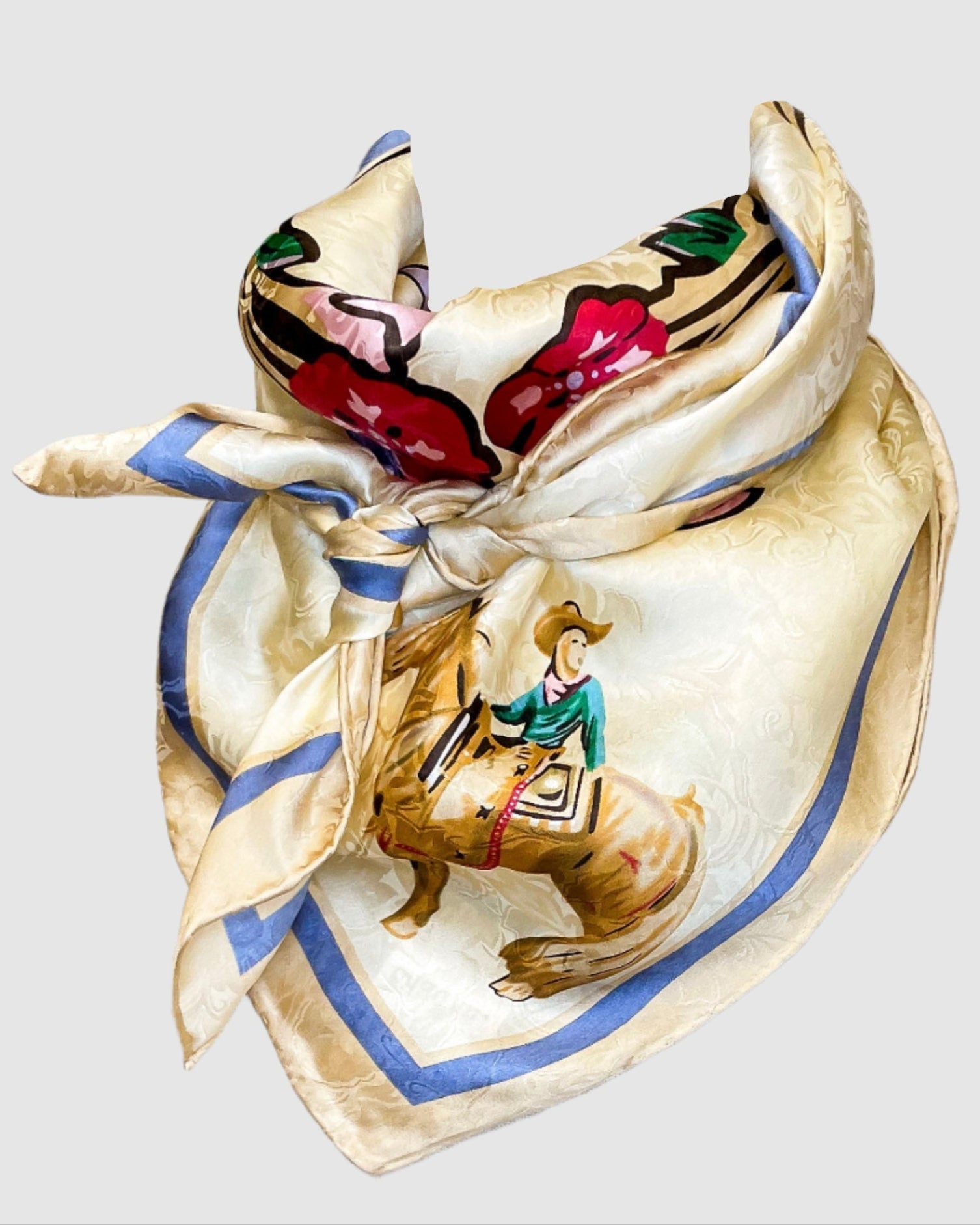 RODEO GIRLS SILK SCARVES // IVORY