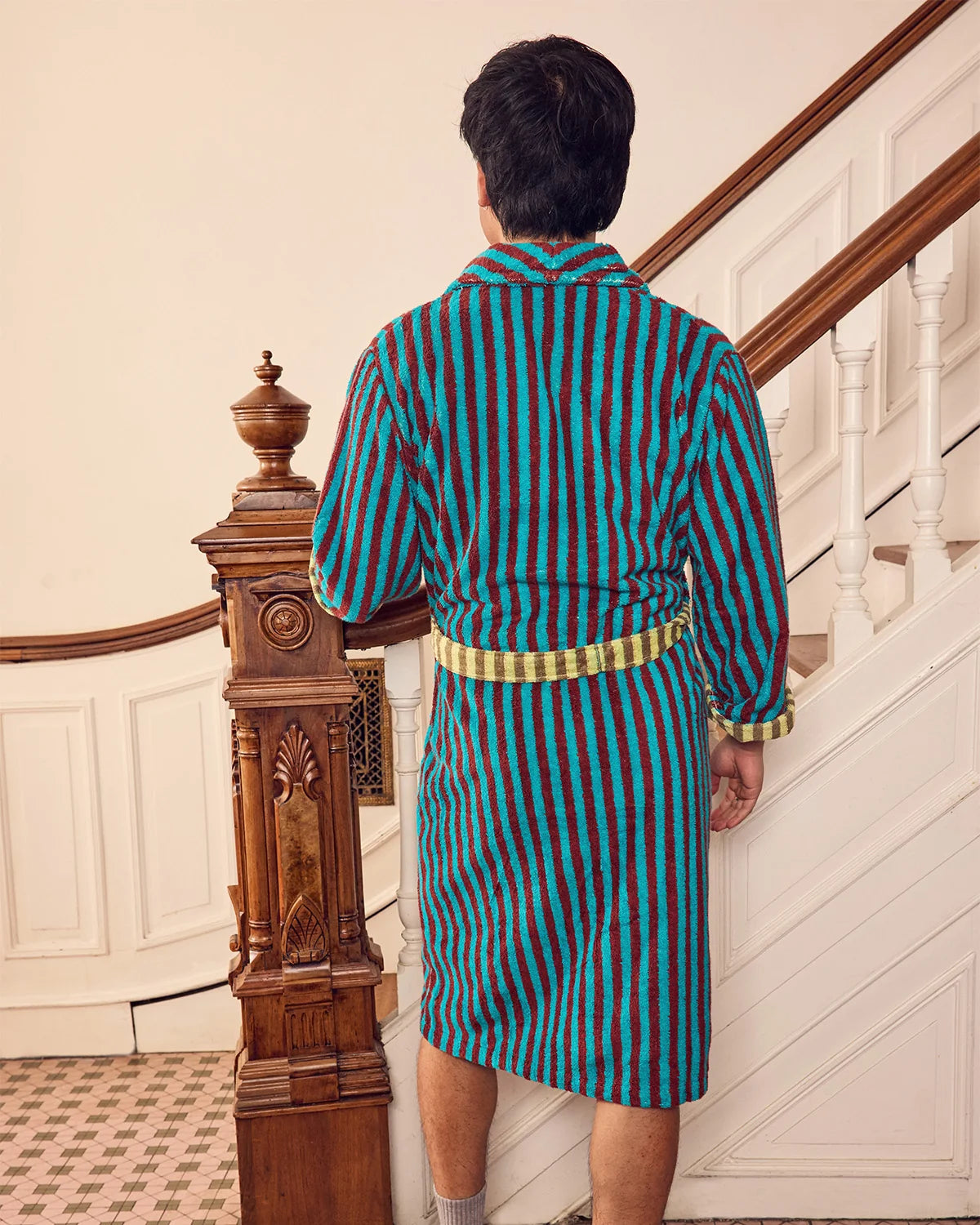 BATHROBE // DRAGONFLY STRIPE