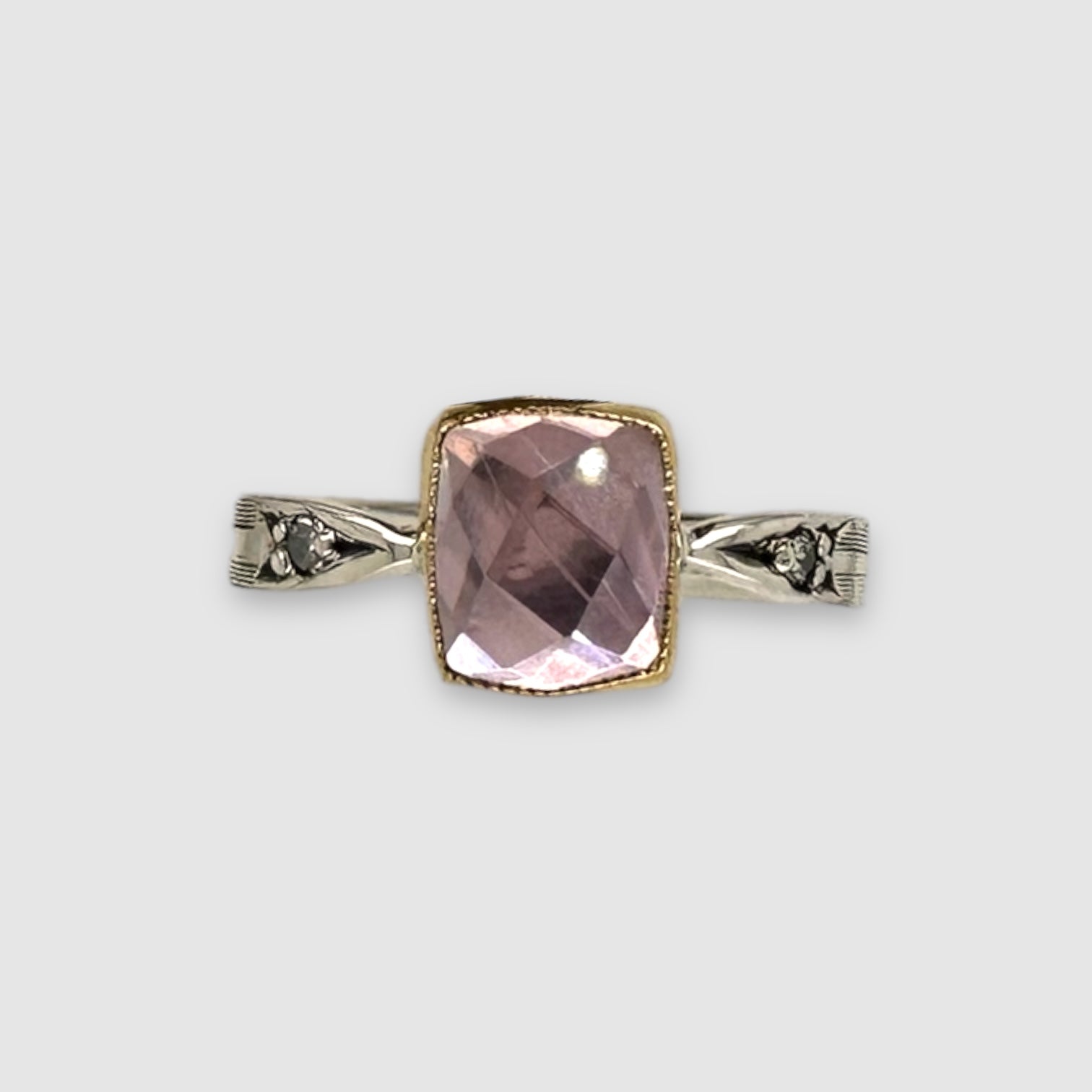 ARROW RING // PINK KUNZITE