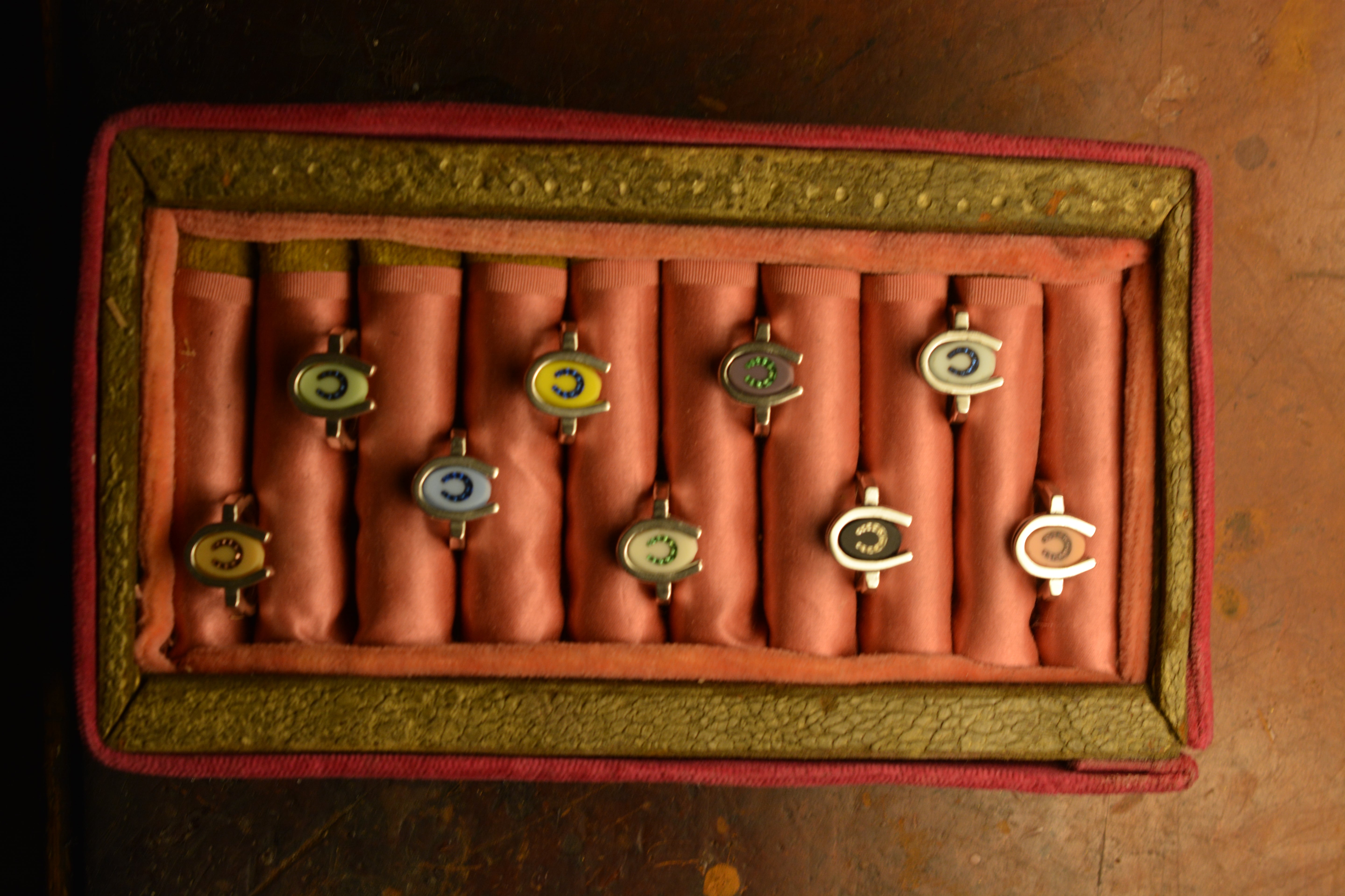 TRIPLE LUCK // SILVER RING // PURPLE GREEN INTAGLIO