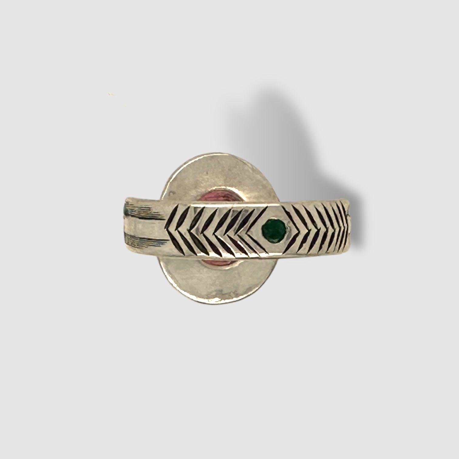 ARROW RING // SAPPHIRES & EMERALD // PINK TURMALINE