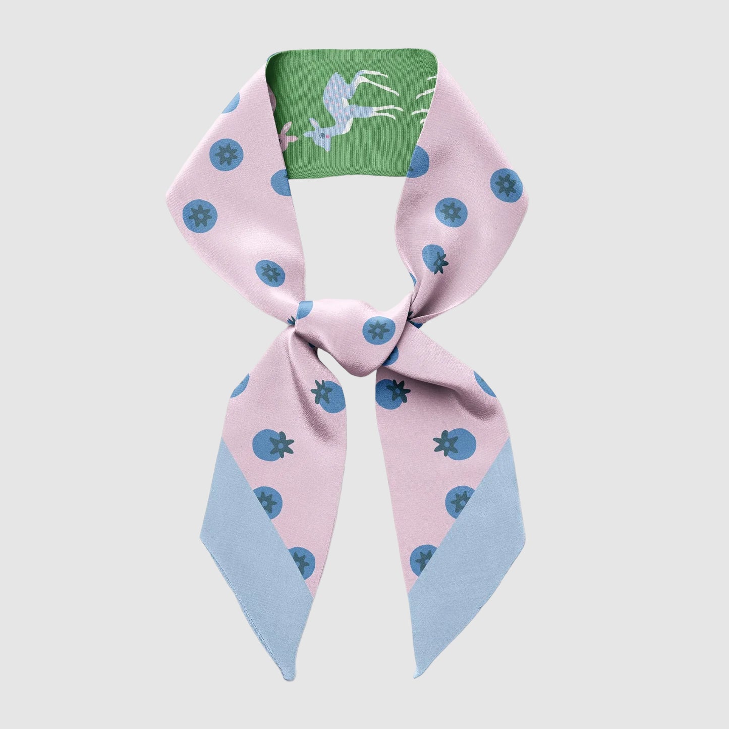 CENTINELLE TWILLY SCARF // BLUEBERRIES AND DEER