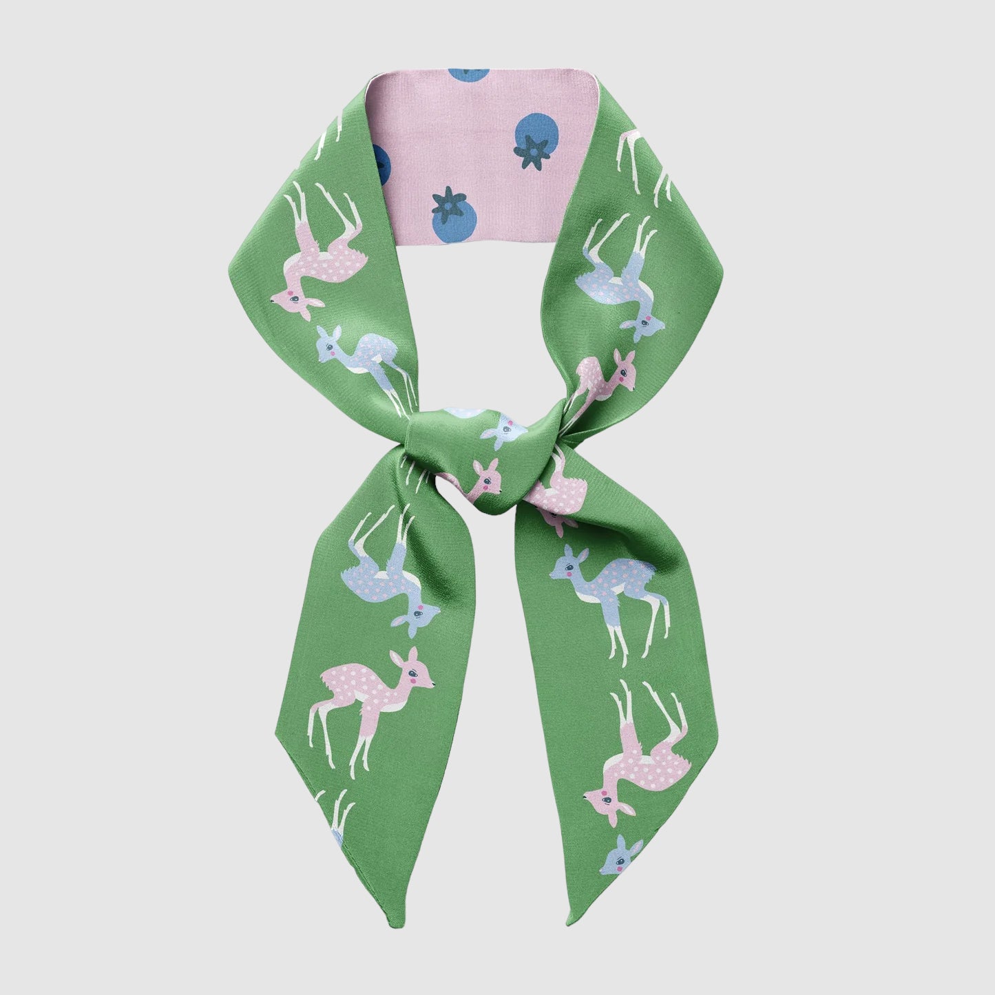 CENTINELLE TWILLY SCARF // BLUEBERRIES AND DEER