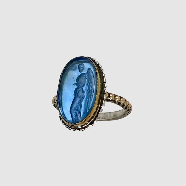 INTAGLIO // RING // BLUE // NIKE GODDESS OF VICTORY