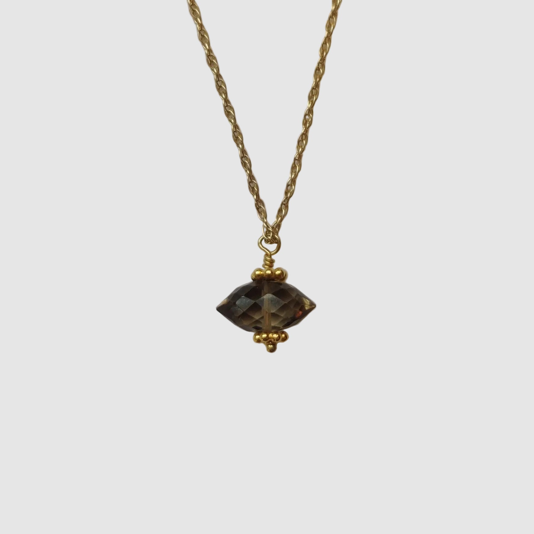 OJITOS NECKLACE // SMOKEY QUARTZ