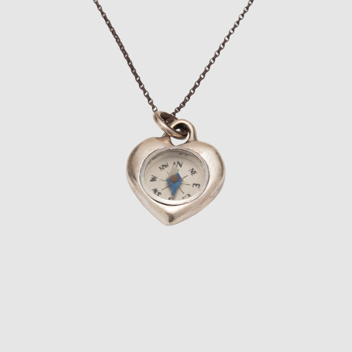 HEART COMPASS // SILVER // NECKLACE