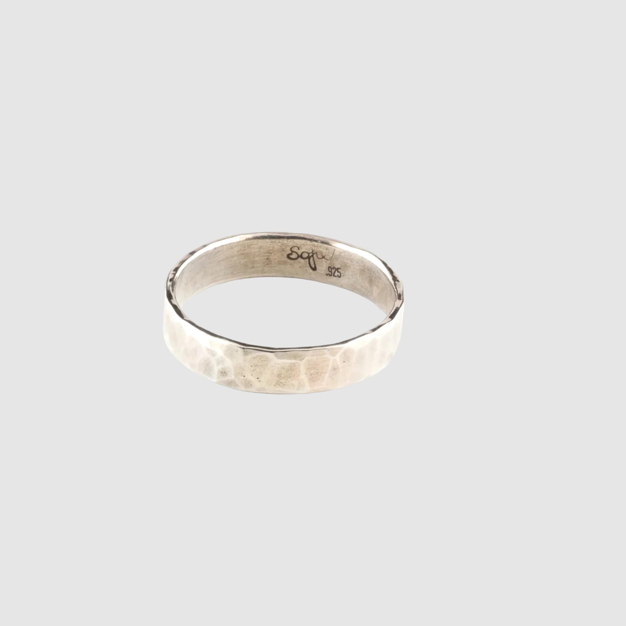 HAND HAMMERED STERLING SILVER BAND