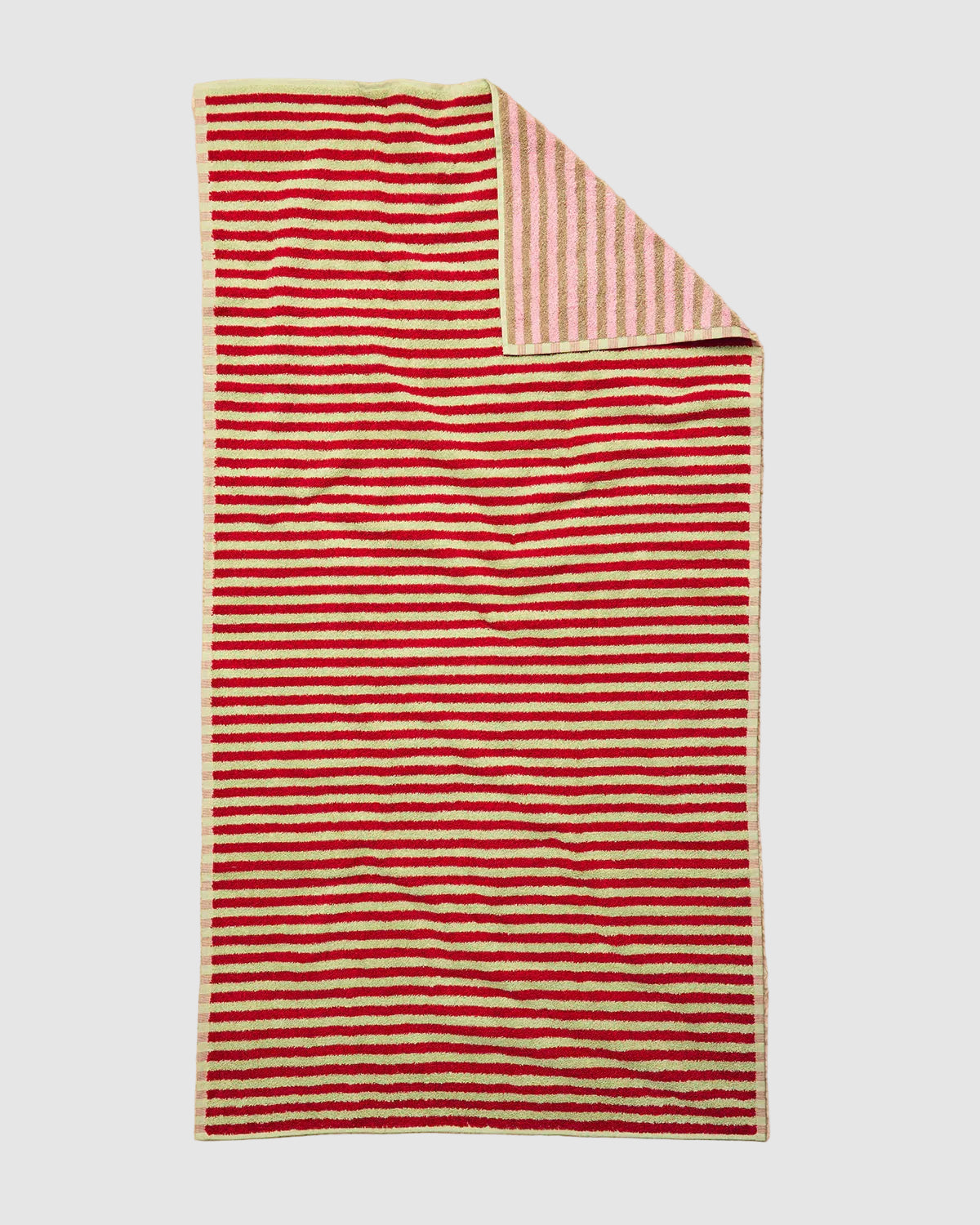 BATH TOWEL // LADYBUG STRIPE