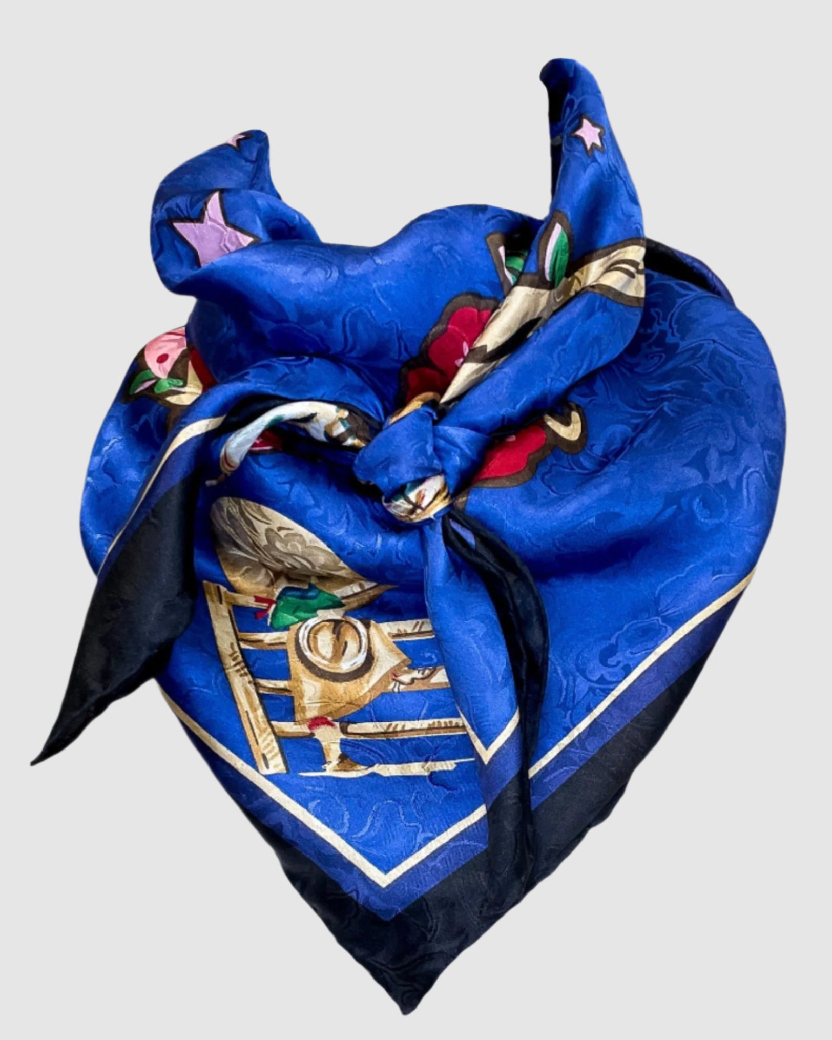 RODEO GIRLS SILK SCARVES // BLUE
