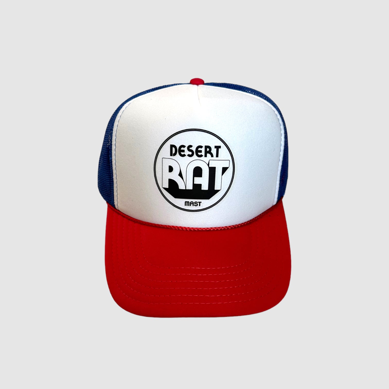 DESERT RAT // TRUCKER HAT // RED, WHITE & BLUE
