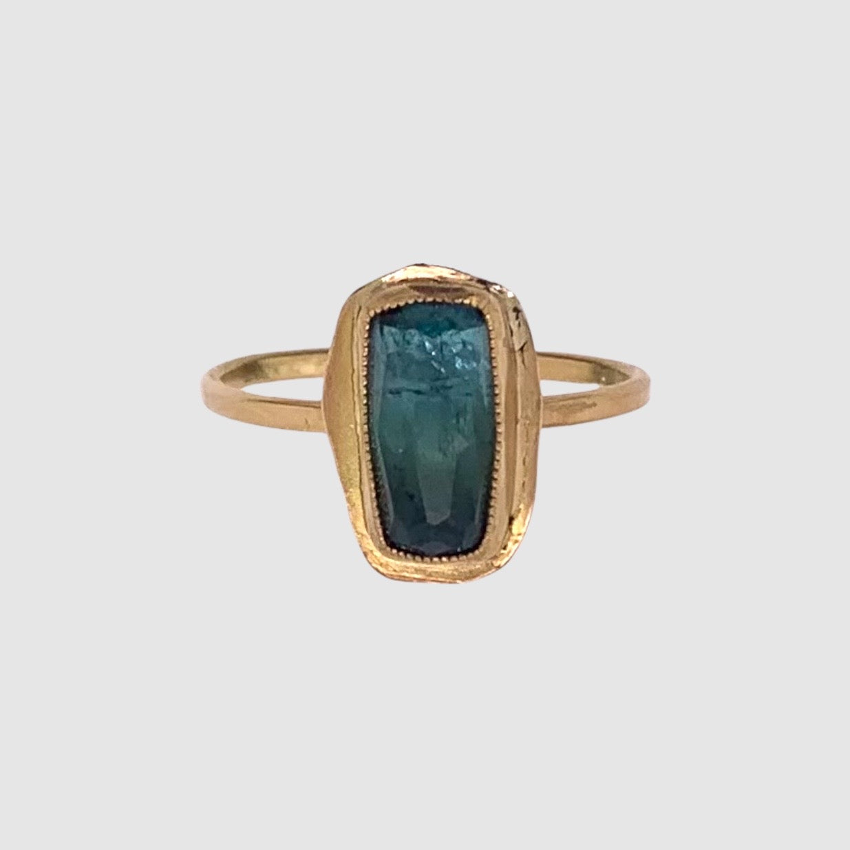 HEIRLOOM RING // SIMPLE // GOLD // TEAL TOURMALINE