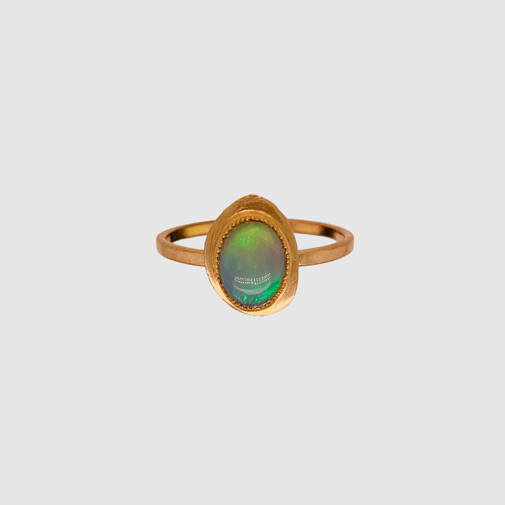 HEIRLOOM RING // SIMPLE // GOLD // BLUE-GREEN OPAL