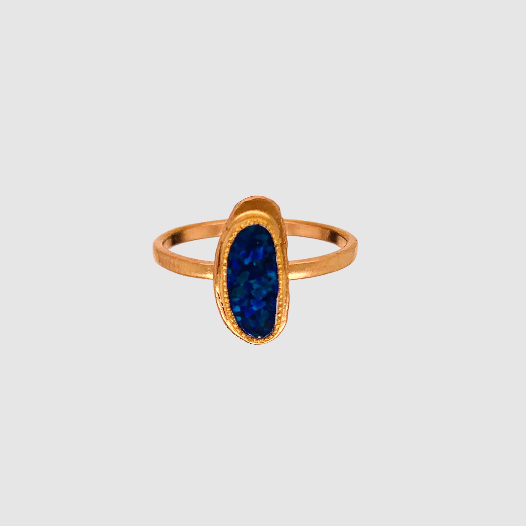HEIRLOOM RING // SIMPLE // GOLD // BLUE OPAL