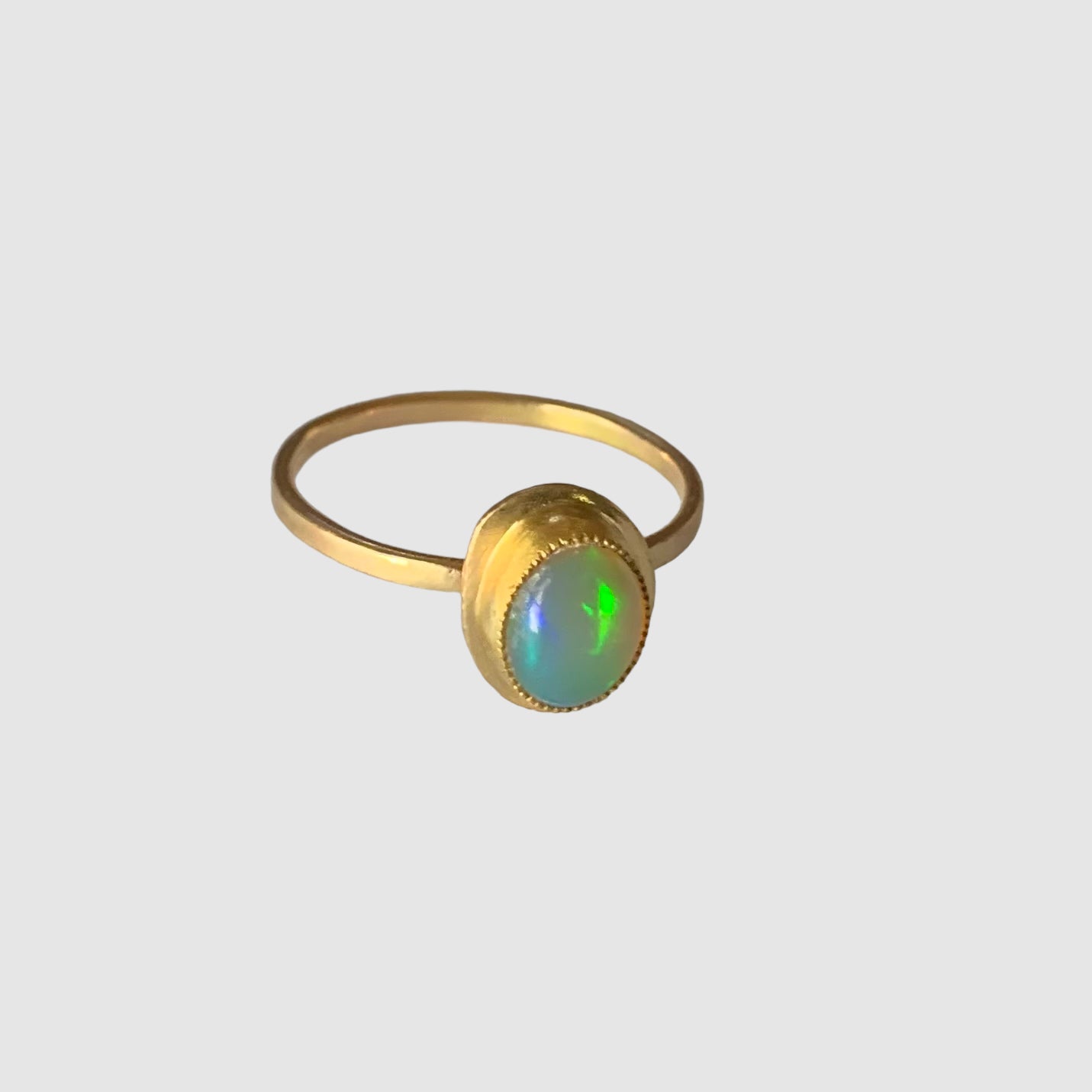 HEIRLOOM RING // SIMPLE // GOLD // BLUE-GREEN OPAL