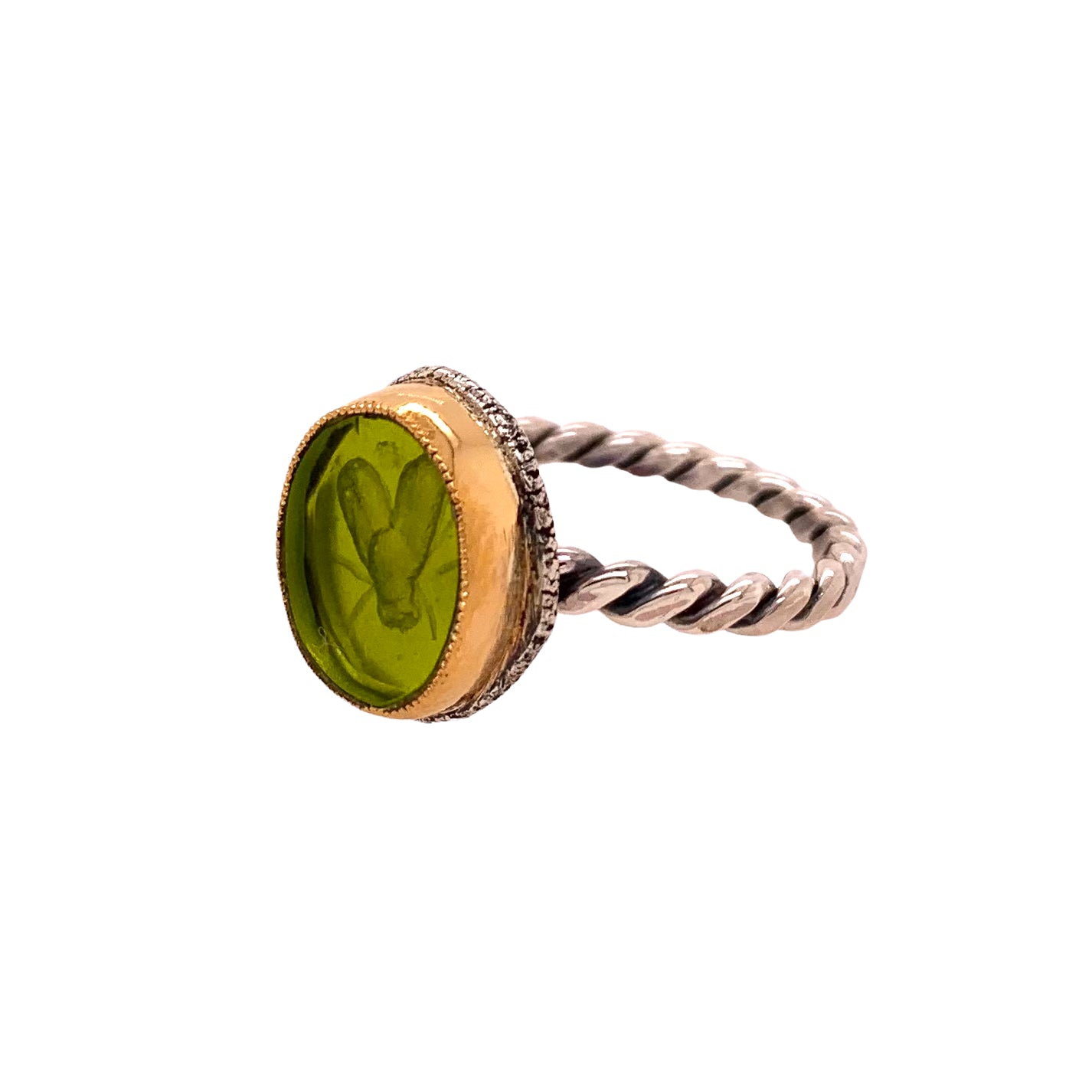 INTAGLIO // RING // LIME GREEN // SACRED BEE