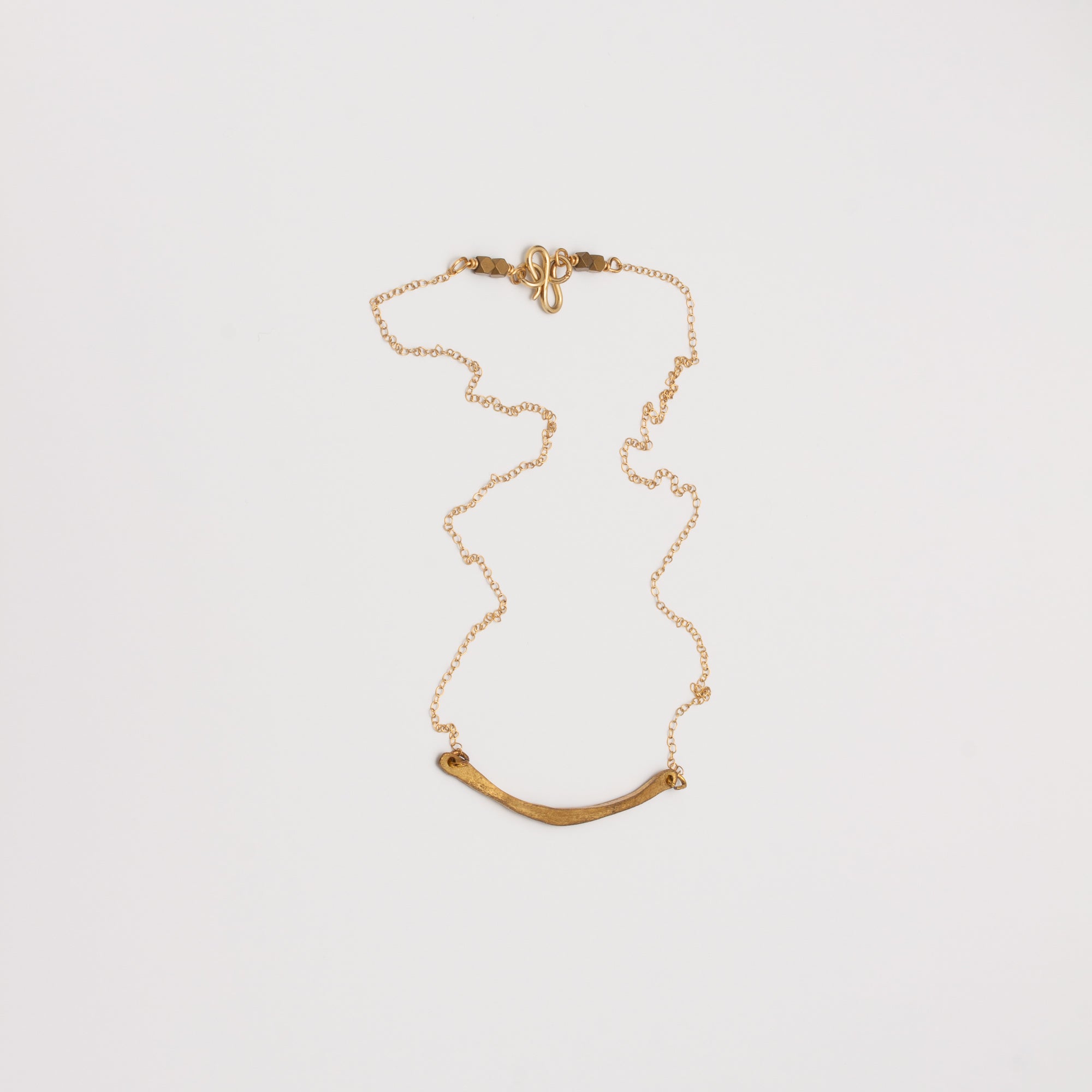 LUNA BRASS BIB NECKLACE // PETITE