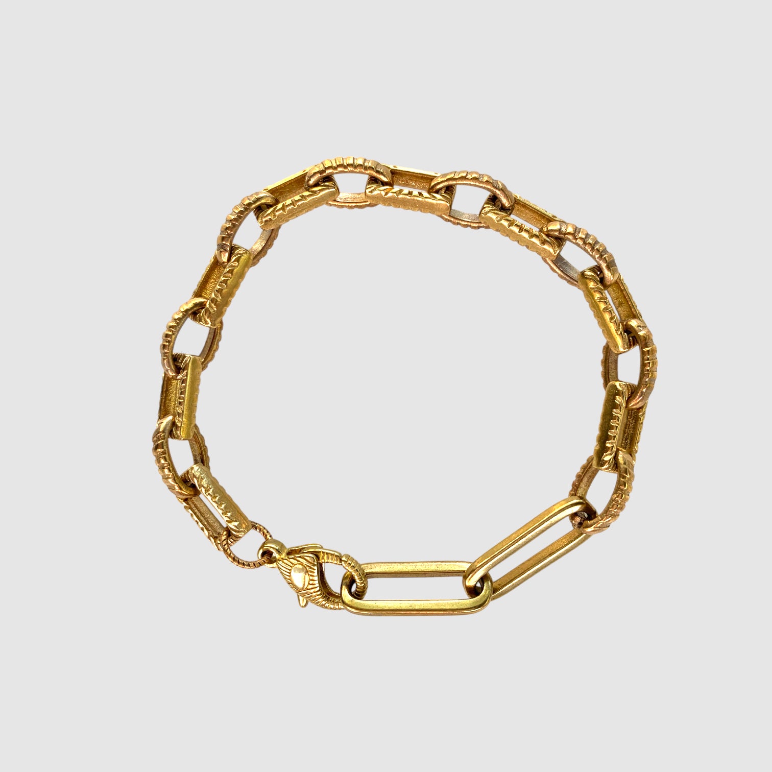 DELUXE // BRACELET // SOLID BRASS // TEXTURED SQUARES